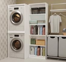 vonios spintele virs - Spintelė virš skalbimo mašinos Topeshop POLA TWIN, balta (White) - 5 nuotrauka