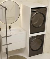vonios spintele virs - Spintelė virš skalbimo mašinos Topeshop POLA TWIN, balta (White) - 8 nuotrauka