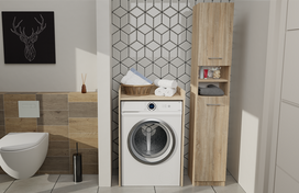 masinos 50 - Spintelė virš skalbimo mašinos Top E Shop Pola NP, ąžuolo (Sonoma) - 7 nuotrauka