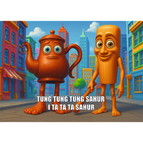 tung tung - Trefl BrainRots Tung Tung Sahur, 200 det. - 2 nuotrauka