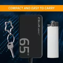 usb c 65w ikroviklis - Qoltec 52421 Įkroviklis 65W PD 5-20V 3.25A USB-C 3.1 (Juodas) - 6 nuotrauka