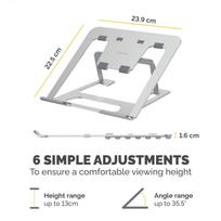 laptop dekl - Dėklas  Fellowes Alumia Portable Laptop Stand  15 "  Laptop Stand  Silver - 5 nuotrauka