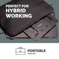 laptop dekl - Fellowes Alumia Portable Laptop Stand  15 "  Laptop Stand  Black - 6 nuotrauka