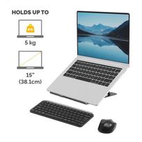 laptop dekl - Fellowes Alumia Portable Laptop Stand  15 "  Laptop Stand  Black - 9 nuotrauka