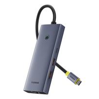 adapteris baseus - Baseus UltraJoy USB-C Adapteris 6-in-1 (HDMI 4K, USB 3.1, USB-C, USB 2.0, PD, RJ45) Juodas (Black) - 6 nuotrauka