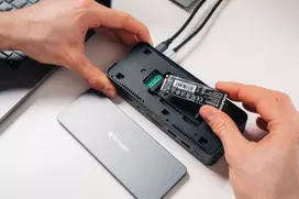docking station - Verbatim Docking Station CDS-15S USB-C 15-in-1 Juoda (Black) - 3 nuotrauka