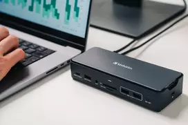 docking station - Verbatim Docking Station CDS-15S USB-C 15-in-1 Juoda (Black) - 5 nuotrauka