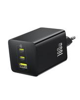100w charger - Baseus EnerFill FE11 100W Sieninis Įkroviklis 2 x USB-C + USB-A Juodas (Black) - 4 nuotrauka