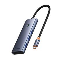 usb c hdmi pd - Baseus UltraJoy 7in1 USB-C Hub, HDMI, 3xUSB 3.0, PD, SD/TF (Pilkas - Gray) - 4 nuotrauka