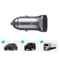 car charger pd - Automobilinis įkroviklis Ugreen CD130 fast car charger, USB Type C/USB Type A, pilka, 30 W - 7 nuotrauka
