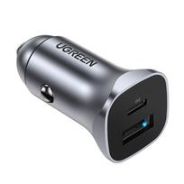 car charger pd - Automobilinis įkroviklis Ugreen CD130 fast car charger, USB Type C/USB Type A, pilka, 30 W - 13 nuotrauka