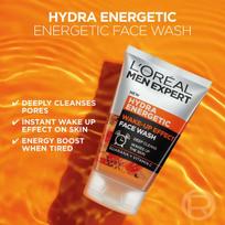 veido prausiklis vyrams - L'OREAL Men Expert Hydra Energetic veido prausiklis vyrams - 100 ml. - 2 nuotrauka