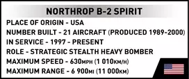 konstruktorius cobi - Cobi Konstruktorius Northrop B-2 Spirit 5916, 1109 vnt., Juoda (Black) - 2 nuotrauka