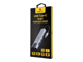usb c laidas pd - GEMBIRD A-CM-COMBO5-04 Multi Port Adapteris USB Type C 5in1 Hub + HDMI + PD + LAN - 3 nuotrauka