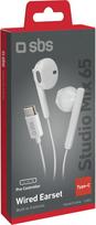 ausiniu muzika - SBS earphones Studio Mix 65c USB-C, white | TEFINDBTAPK - 5 nuotrauka