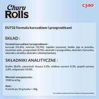 churu inaba - Churu Rolls Chicken Tuna skanėstai katėms 40 g - 2 nuotrauka