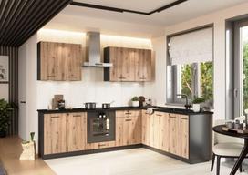 artisan oak - STOLKAR Cosmo Design ANIKA virtuvės baldų komplektas, rankų darbo ąžuolas/grafitas 2.0/2.6 - 4 nuotrauka