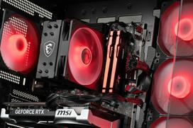 gaming stacionaras - Actina Gaming GameOn ,  Ryzen 7 5700X3D ,  RX 7700 XT 12GB ,  32GB DDR4 ,  1TB SSD ,  Juodas (Black) - 8 nuotrauka