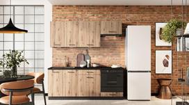 grafitas - STOLKAR Cosmo Design ANIKA Virtuvės baldų komplektas, Ąžuolas Artisan/Grafitas (Artisan Oak/Graphite) 2.0 - 3 nuotrauka