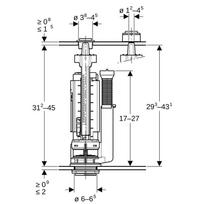 typos - Universalus dvigubas klozeto nuleidimo mechanizmas Geberit Type 290, d40. 282.303.21.2 - 2 nuotrauka