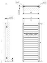 gyvatukas 50 cm - Vandeninis rankšluosčių džiovintuvas Terma Vivo, heban (Heban), 500 mm x 910 mm - 2 nuotrauka