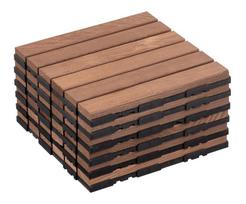 2 cm plyteles terasoms - PXDECK Terasų plytelė, 30 cm x 30 cm x 2 cm, ruda (Brown) - 2 nuotrauka