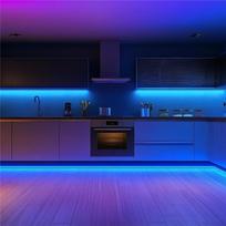 rgb w lights - LED juosta Avide 16W RGB 5m WIFI Music control, su pultu, IP65 - 2 nuotrauka