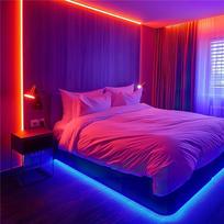 rgb w lights - LED juosta Avide 16W RGB 5m WIFI Music control, su pultu, IP65 - 3 nuotrauka