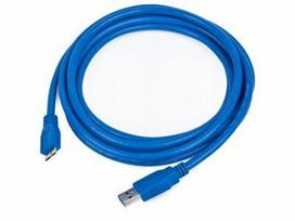 usb 3 0 3m - Gembird Cable USB to USB-micro Blue 3m - 1 nuotrauka
