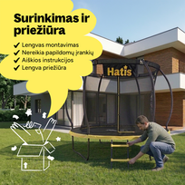 3 laipteliai - Batutas Hatis, 366 cm, su tinklu, su kopėčiomis - 3 nuotrauka
