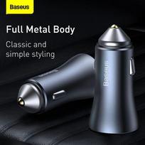 baseus 20w usb c - BASEUS 40W 12-24V USB   USB-C QC4  PD3.0 SCP FCP AFC, pilkas - 3 nuotrauka