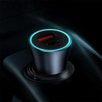 baseus 20w usb c - BASEUS 40W 12-24V USB   USB-C QC4  PD3.0 SCP FCP AFC, pilkas - 7 nuotrauka