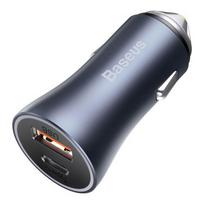baseus 20w usb c - BASEUS 40W 12-24V USB   USB-C QC4  PD3.0 SCP FCP AFC, pilkas - 12 nuotrauka