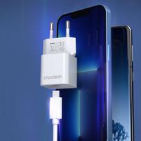 sieninis ikroviklis usb c - Choetech 20W Type C Wall Charger White EU Q5004 EU - 5 nuotrauka