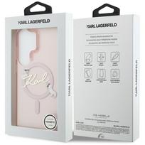 telefonai samsung rozinis - Karl Lagerfeld IML Choupette Karl Script Logo magnetinis dėklas iPhone Samsung Galaxy S26 Ultra rožinis - 2 nuotrauka