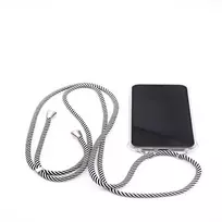 strip juosteles - Korpuso galas, galinis dangtelis Evelatus         Samsung      A50 Case with rope Black Stripes       Transparent - 2 nuotrauka