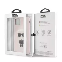 iphone 11 pro max case - Karl Lagerfeld Silicone Iconic Back Case For Apple iPhone 11 Pro Max Pink - 2 nuotrauka