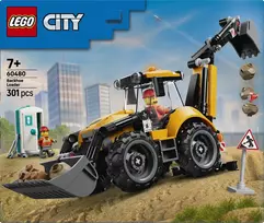 bigbox lego - LEGO City Geltonas ekskavatorius-krautuvas 60480 - 7 nuotrauka