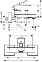 vonios maisytuvai senukai - Vonios maišytuvas Hansgrohe Vernis Shape 71450000, chromo - 2 nuotrauka