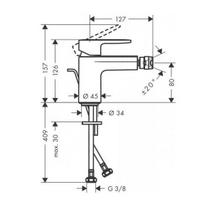 bide hansgrohe - Bidė maišytuvas Hansgrohe Vernis Blend 71210000, chromo - 2 nuotrauka