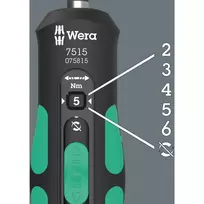 wera torque - Wera 7515 Kraftform Safe-Torque Speed atsuktuvas 2-6Nm (Juodas/Green) - 2 nuotrauka