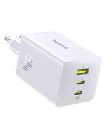 100w charger - Baseus EnerFill FE11 2 x USB-C / USB-A 100W sieninis įkroviklis - Baltas (White) - 5 nuotrauka