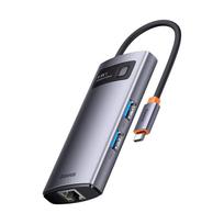 adapteris baseus - Baseus Metal Gleam Series Hub adapteris 4in1 USB-C iki 4x USB 3.0 - 3 nuotrauka