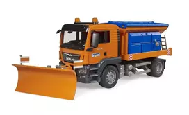 bruder sniego - BRUDER MAN TGS sniego valytuvas su stumdytuvu, 03785 - 3 nuotrauka