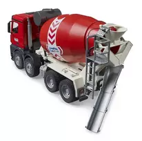 betonas cementas - BRUDER MB Arocs cemento maišyklė, raudona (Red) - 2 nuotrauka