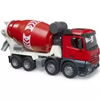 betonas cementas - BRUDER MB Arocs cemento maišyklė, raudona (Red) - 6 nuotrauka
