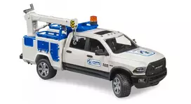 modeliukai dodge - BRUDER tarnybinis automobilis RAM 2500, 02509, mėlyna/balta (Blue/White) - 5 nuotrauka