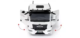 sunkvezimio su priekaba - WIKING MAN TGS 18.510 4x4 BL 2 ašių traktorius (Baltas - White) - 2 nuotrauka