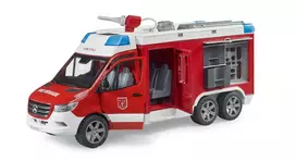 mercedes sprinter - BRUDER MB Sprinter gaisrinė mašina, 02680, raudona (Red) - 2 nuotrauka