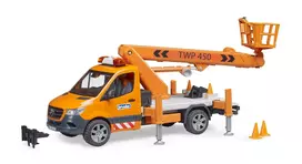 bruder mb sprinter - BRUDER Mercedes Benz Sprinter su darbo platforma ir šviesos bei garso moduliu, 02679 - 2 nuotrauka